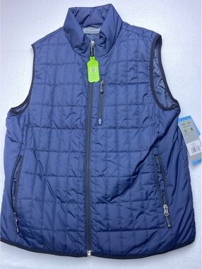 Free Country Men's Large Navy Blue Quilted Vest